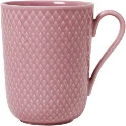 Lyngby Porcelæns Fabrikken Lyngby Rhombe Color Krus Med Hank 33cl, Rosa