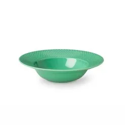 Lyngby Porcelæns Fabrikken Lyngby Porcelæn Rhombe Dyb Tallerken 24,5 Cm Grøn
