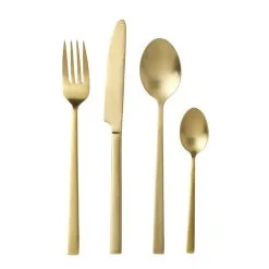 Bitz Bestik 16 Dele Messing Satin