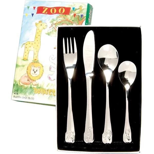 Børnebestik 4 Dele Zoo 3 Børnebestik 4 Dele Zoo
