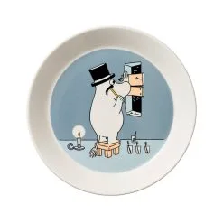 Mumi By Arabia Mumifar Tallerken Grå 19 Cm