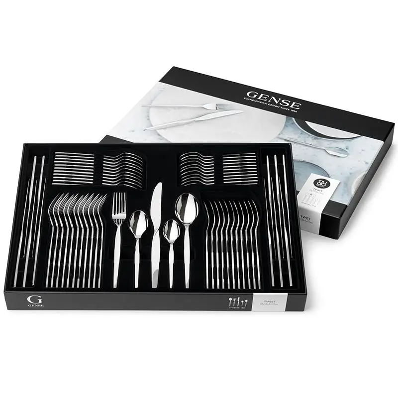Gense Twist Bestik 60 Dele Blankt Stål 3 Gense Twist Bestik 60 Dele Blankt Stål