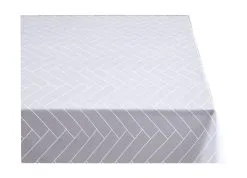 Södahl Damask Dug Tiles 320x140 Cm - Optisk Hvid