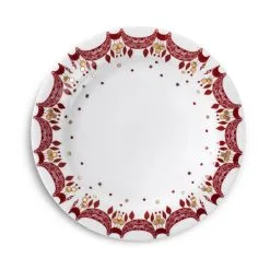 Bjørn Wiinblad Jul Dyb Tallerken Rød