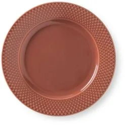 Lyngby Porcelæns Fabrikken Lyngby Porcelæn Rhombe Color, Frokosttallerken 23 Cm. Terracotta
