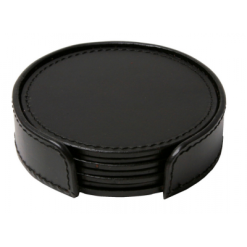 Ørskov & CO Ørskov Bordskåner Rund Sort Læder